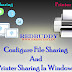 Configure File Sharing And Printer Sharing In Windows