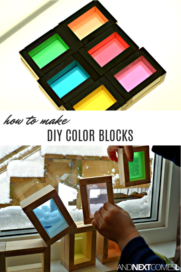 Tutorial for making DIY homemade color blocks for light play