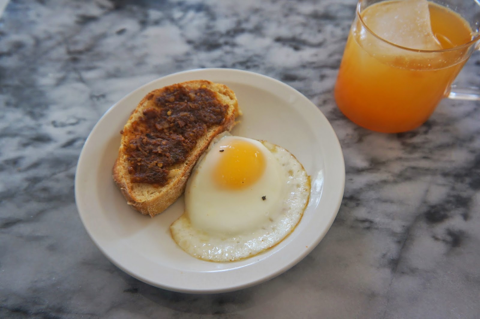 What I Ate Truffle Eggs & Bacon Jam Toast