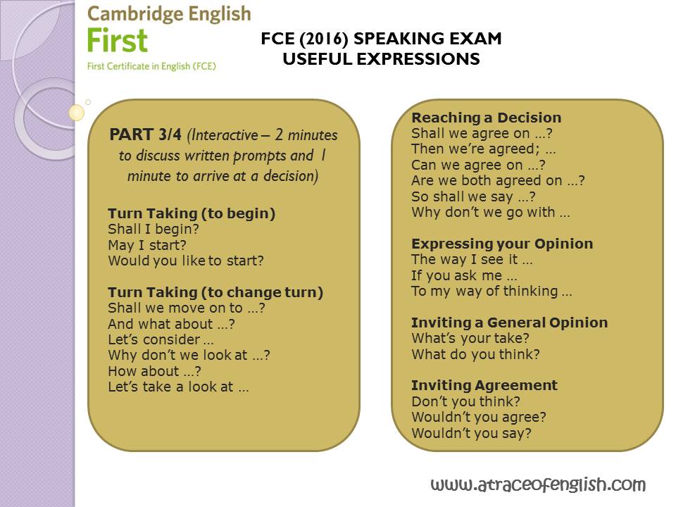 Online English Classes A Trace Of English FCE (B2) SPEAKING TIPS