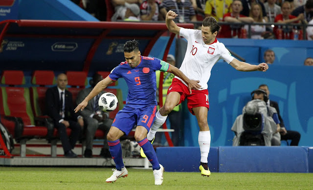 Falcao in action during Colombia vs Poland