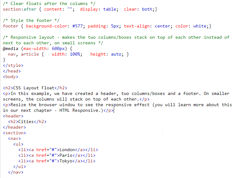 Programação e Base de Dados: NOVOS ELEMENTOS HTML5 - Header, footer ...