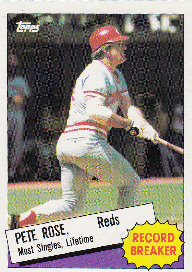 1985 Topps 6 Record Breaker, Pete Rose