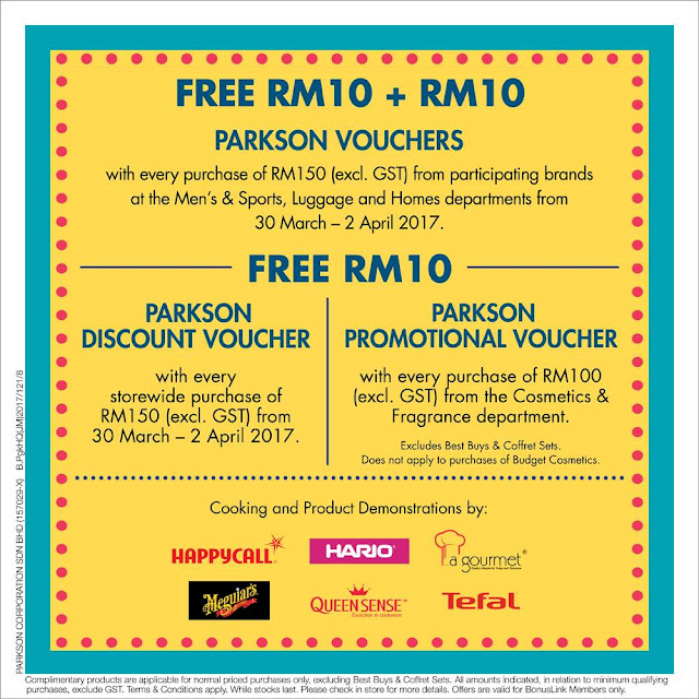 Free Parkson Cash Voucher Discount Promo