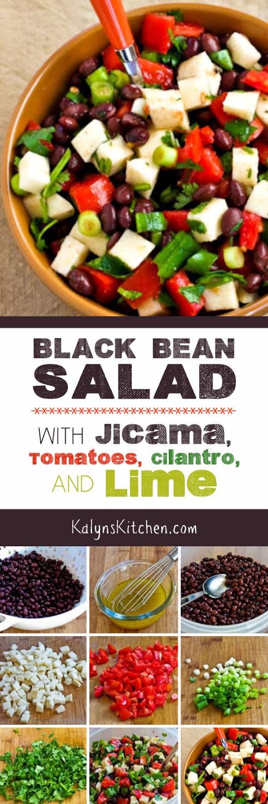 Black Bean Salad with Jicama, Tomatoes, Cilantro, and Lime Kalyn's