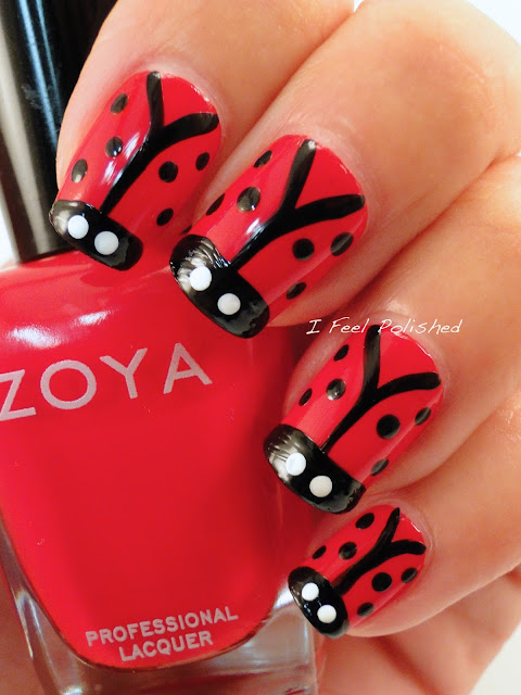 Ladybug Nails