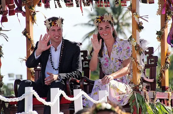 Duke and Duchess of Cambridge - on a tour marking the diamond jubilee of Queen Elizabeth II