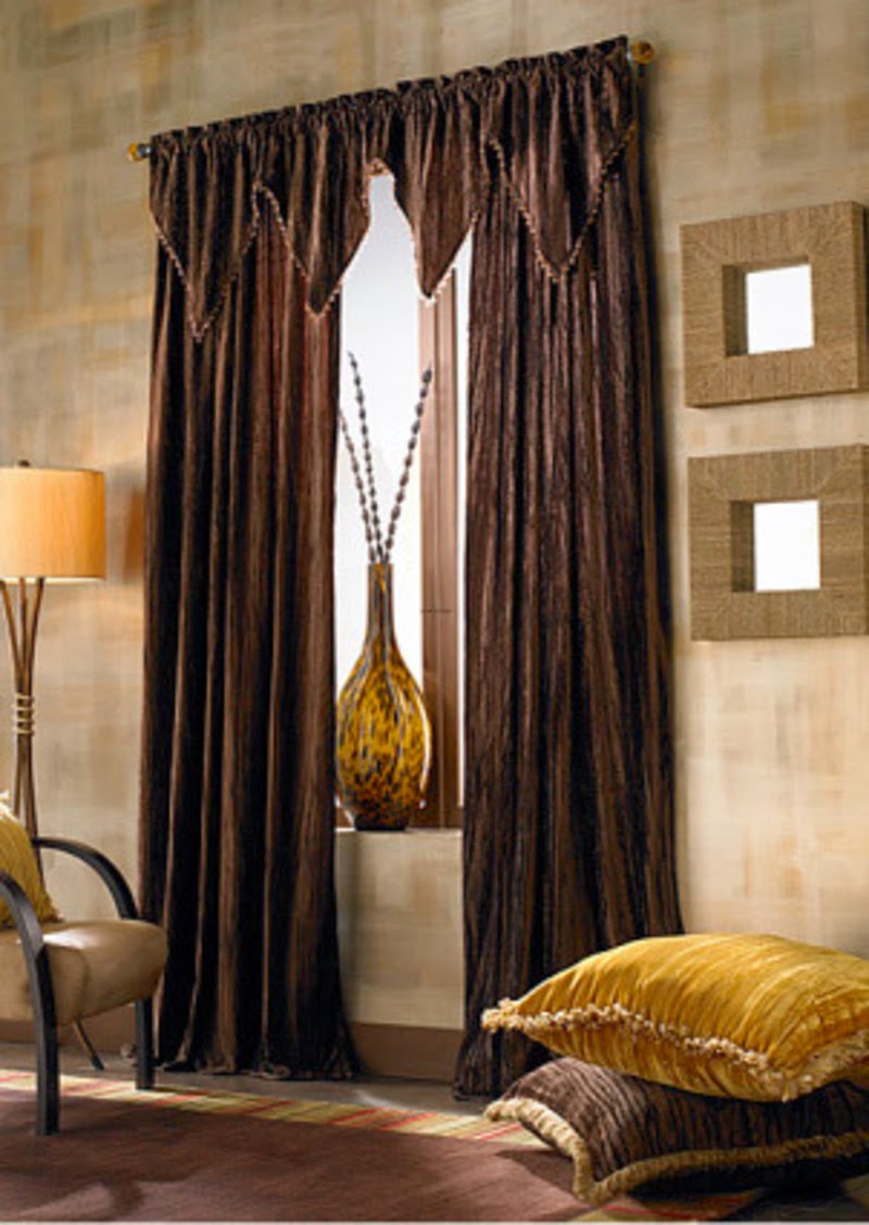 How to use brown curtains in the interior design