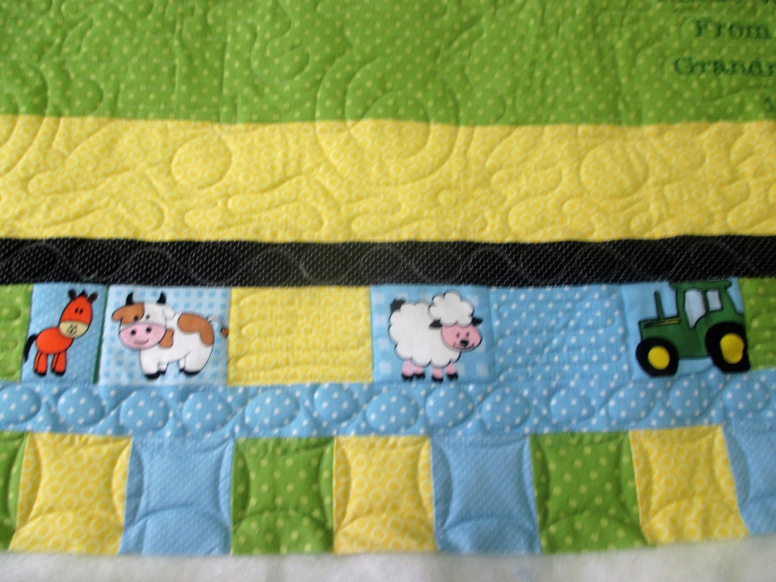 Down To Sew Tractor baby quilt