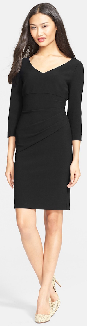 Diane von Furstenberg 'Bevin' Ruched Sheath Dress black