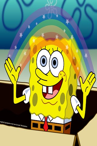 Spongebob Squarepants Rainbow iPhone Wallpaper