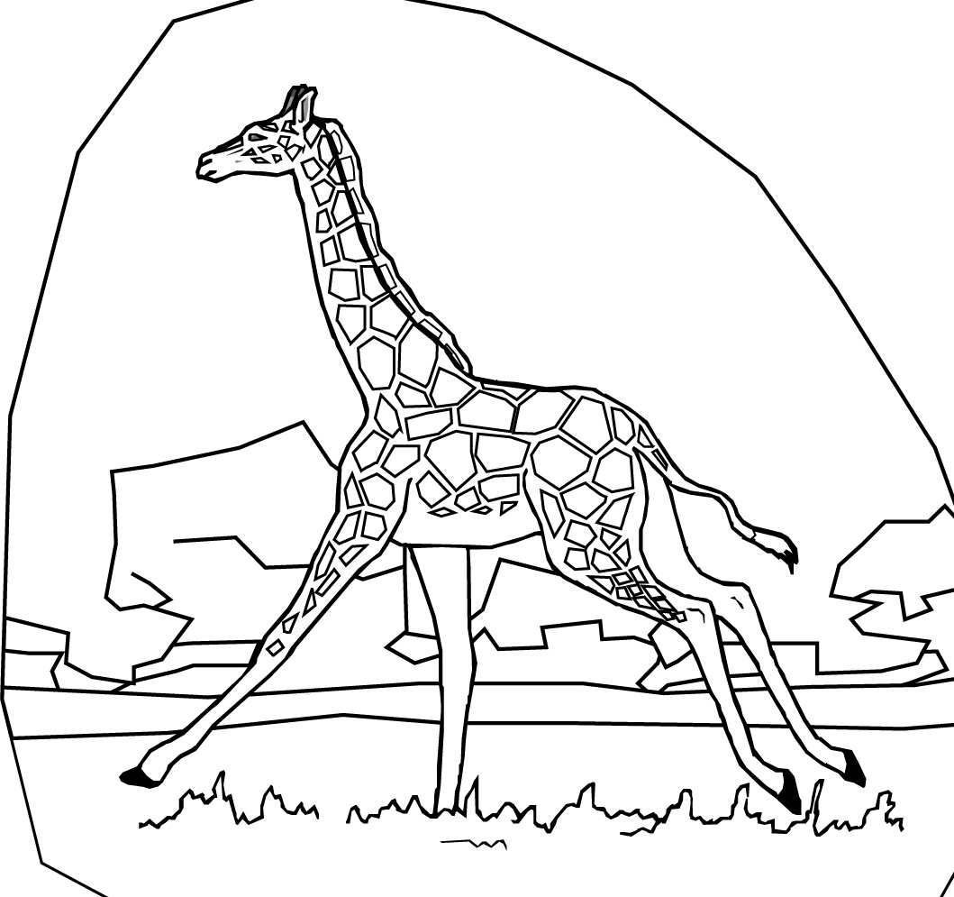 Giraffe Family Coloring Pages