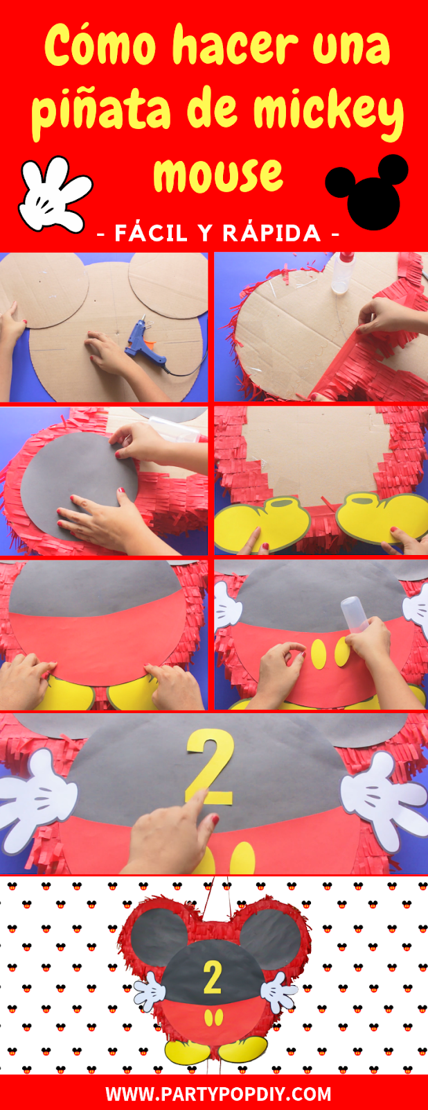 Piñata de Mickey Mouse DIY PartyPop DIY