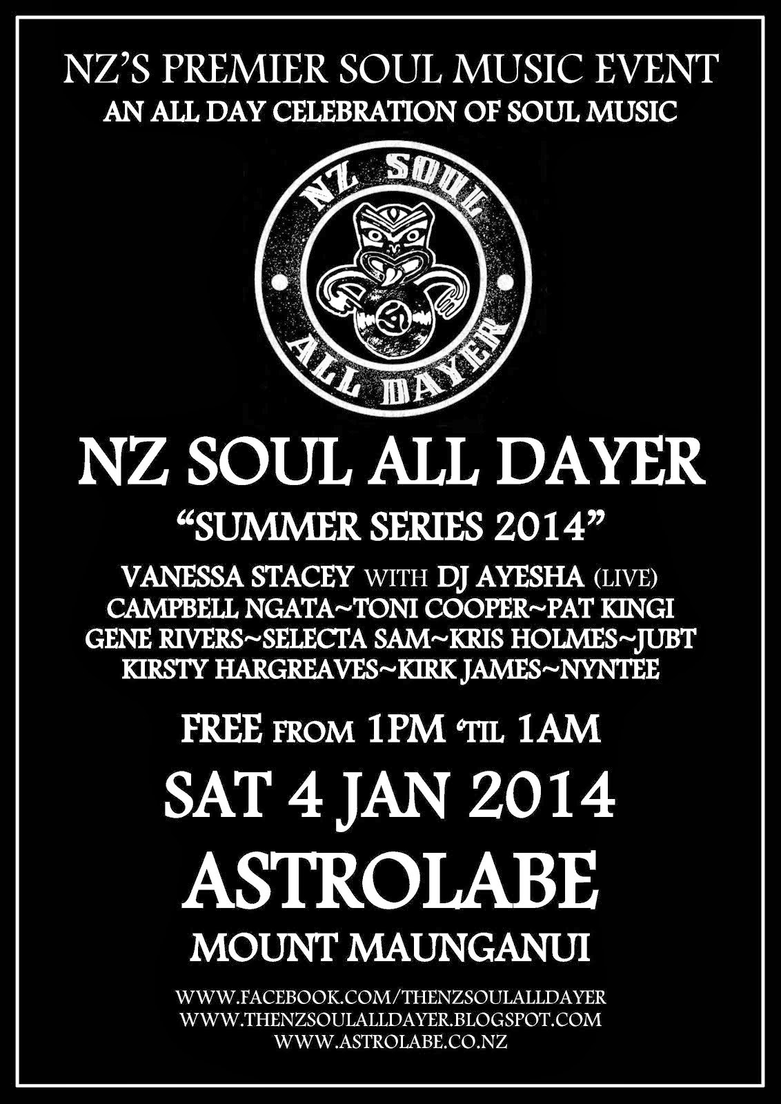 NZ Soul All Dayer Mt Maunganui 2014
