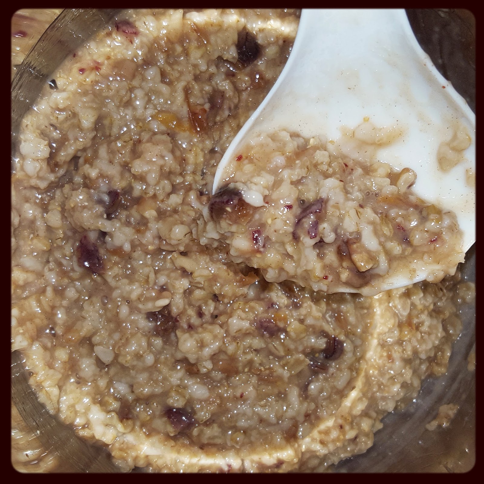 Instant Pot Date, Raisin and Walnut Oatmeal Food Under Pressure