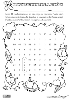 Tablas De Multiplicar Fichas Para Colorear Y Jugar Aula De Elena