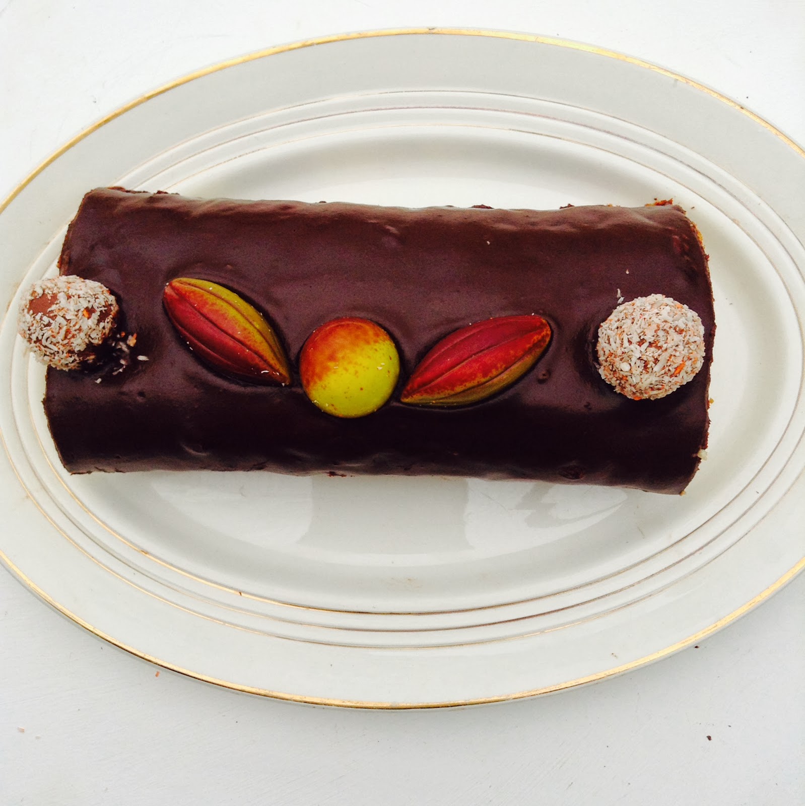 Brin de fantaisie Bûche de Noël fait maison