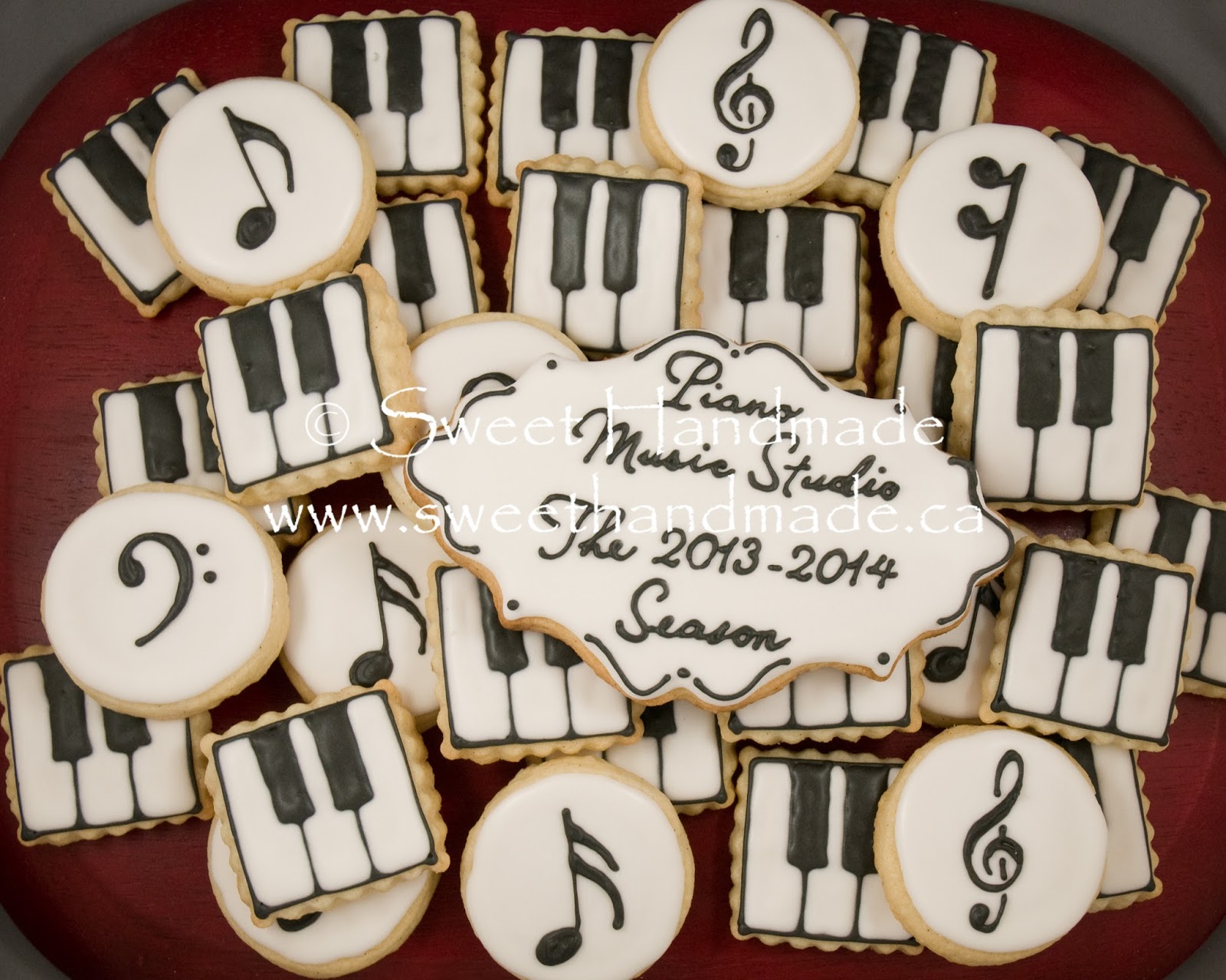 Sweet Handmade Cookies Musical Piano Cookies