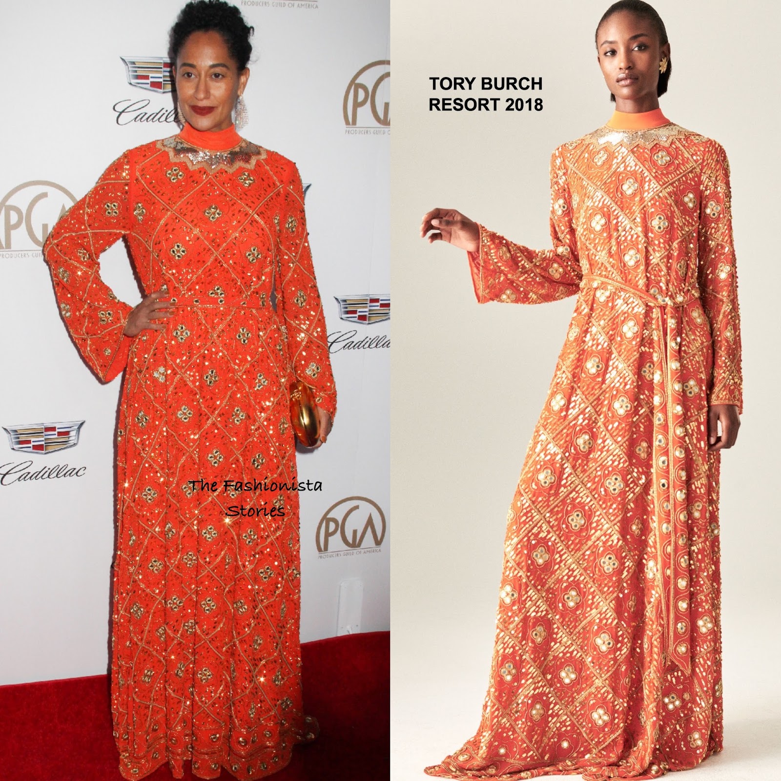 Tracee Ellis Ross in Tory Burch at the 2018 Producers Guild Awards