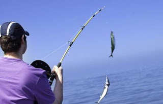 صيد السمك بالسنارة او القصبة