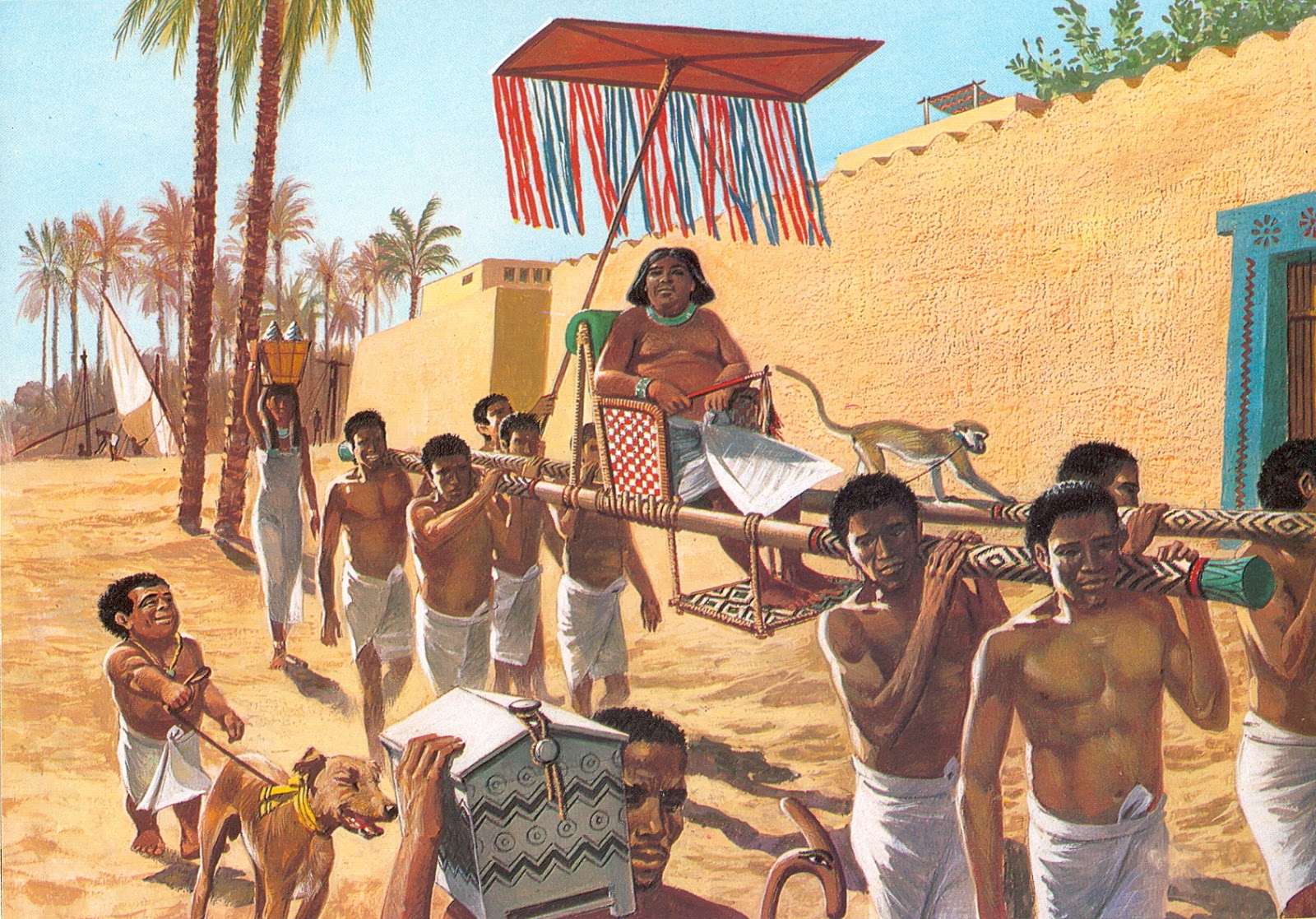 Древний египет жизнь фараона. Фараон и вельможи в древнем Египте. Древний Египет жизнь египетского вельможи. Паланкин в древнем Египте. Вельможи в древнем Египте.