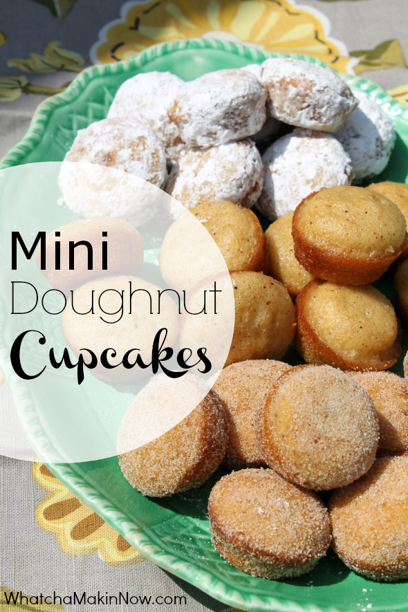 Mini Doughnut Cupcakes - 1 recipe, 3 ways! Makes a huge batch! 