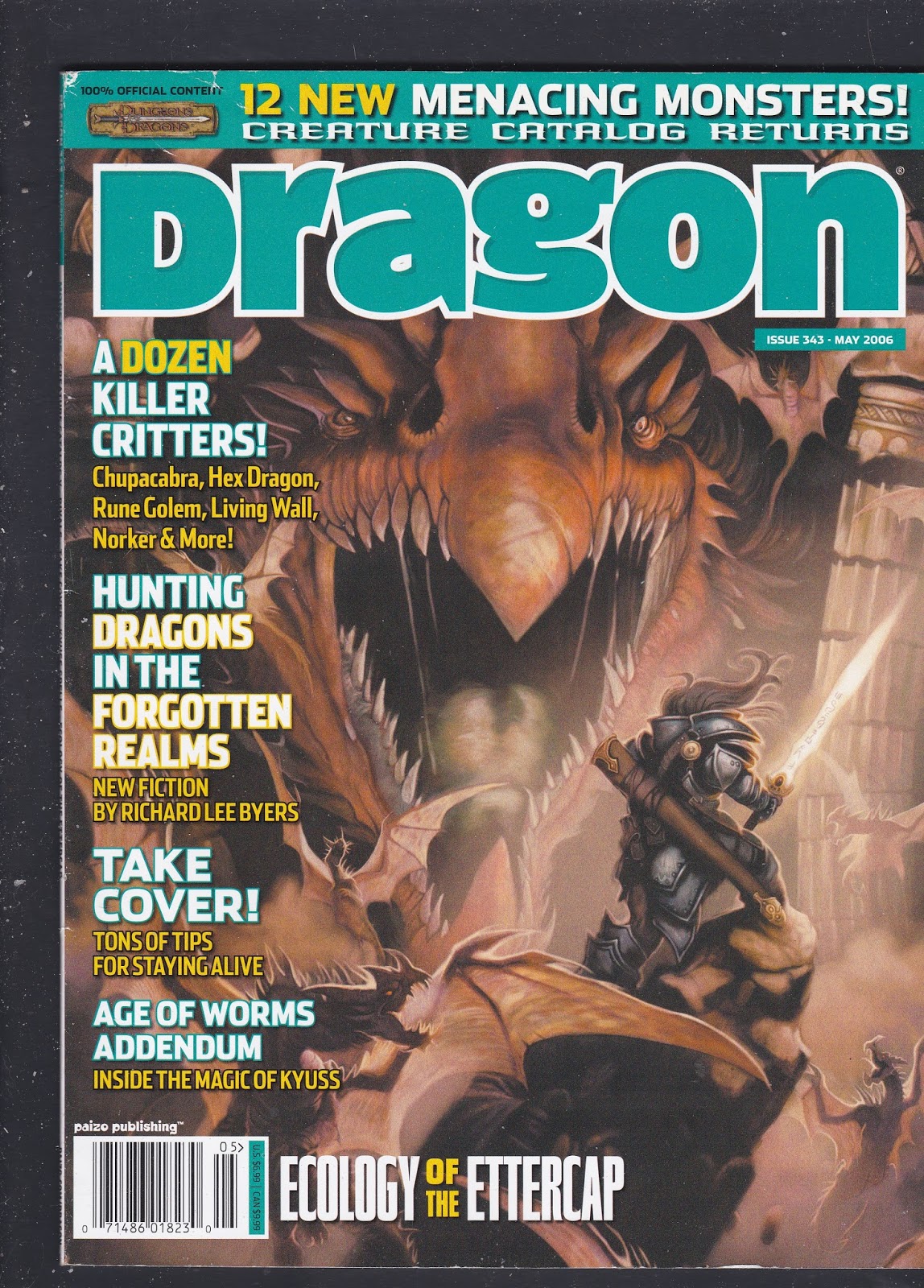 Hall of the Mountain King: Dragon Magazine #343 Cover Art