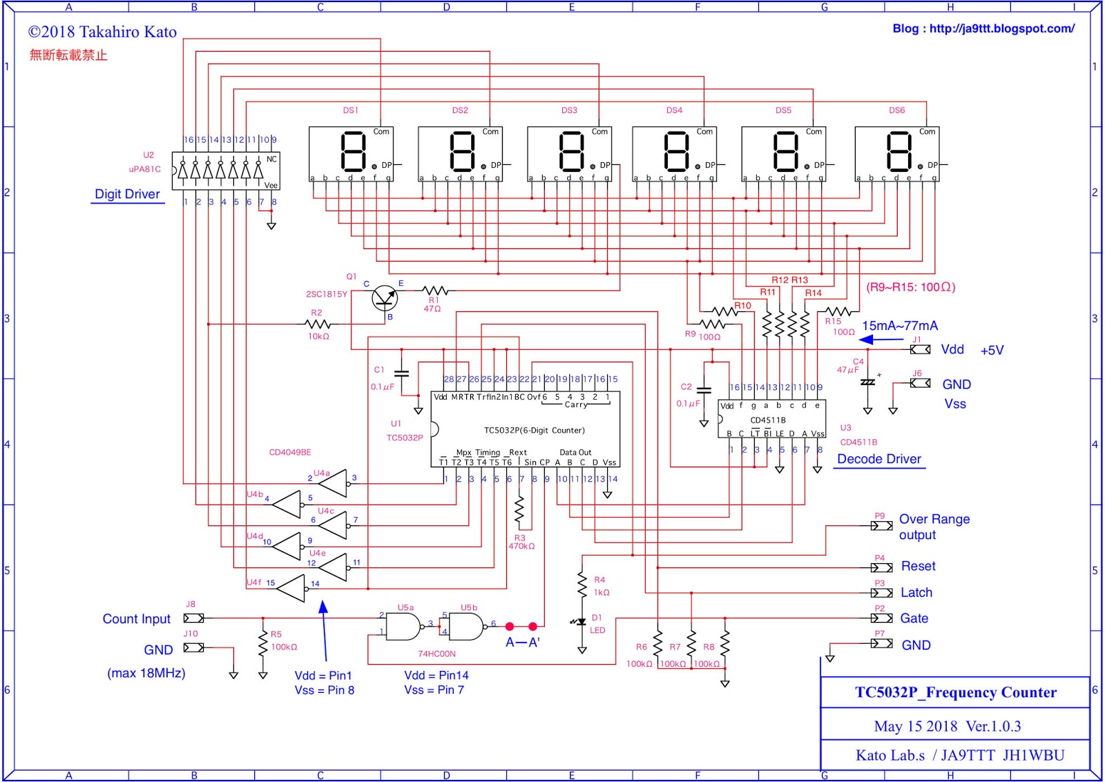 Radio Experimenter's Blog 【回路】Frequency Counter Design, Part 2