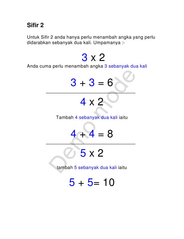 Cara Mudah Belajar Sifir 2 | Matematik Tahun 2