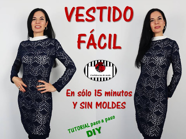 DIY. Cómo hacer un VESTIDO en sólo 15 minutos y sin patrones (SIN MOLDES). TUTORIAL paso a paso.