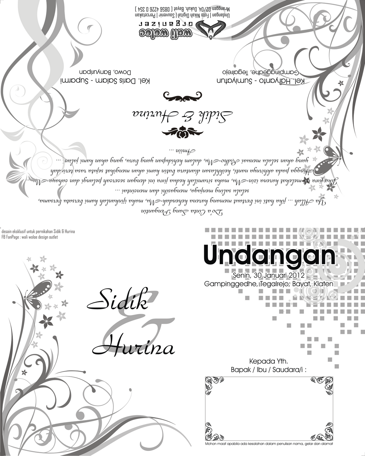 Desain Undangan Klasik