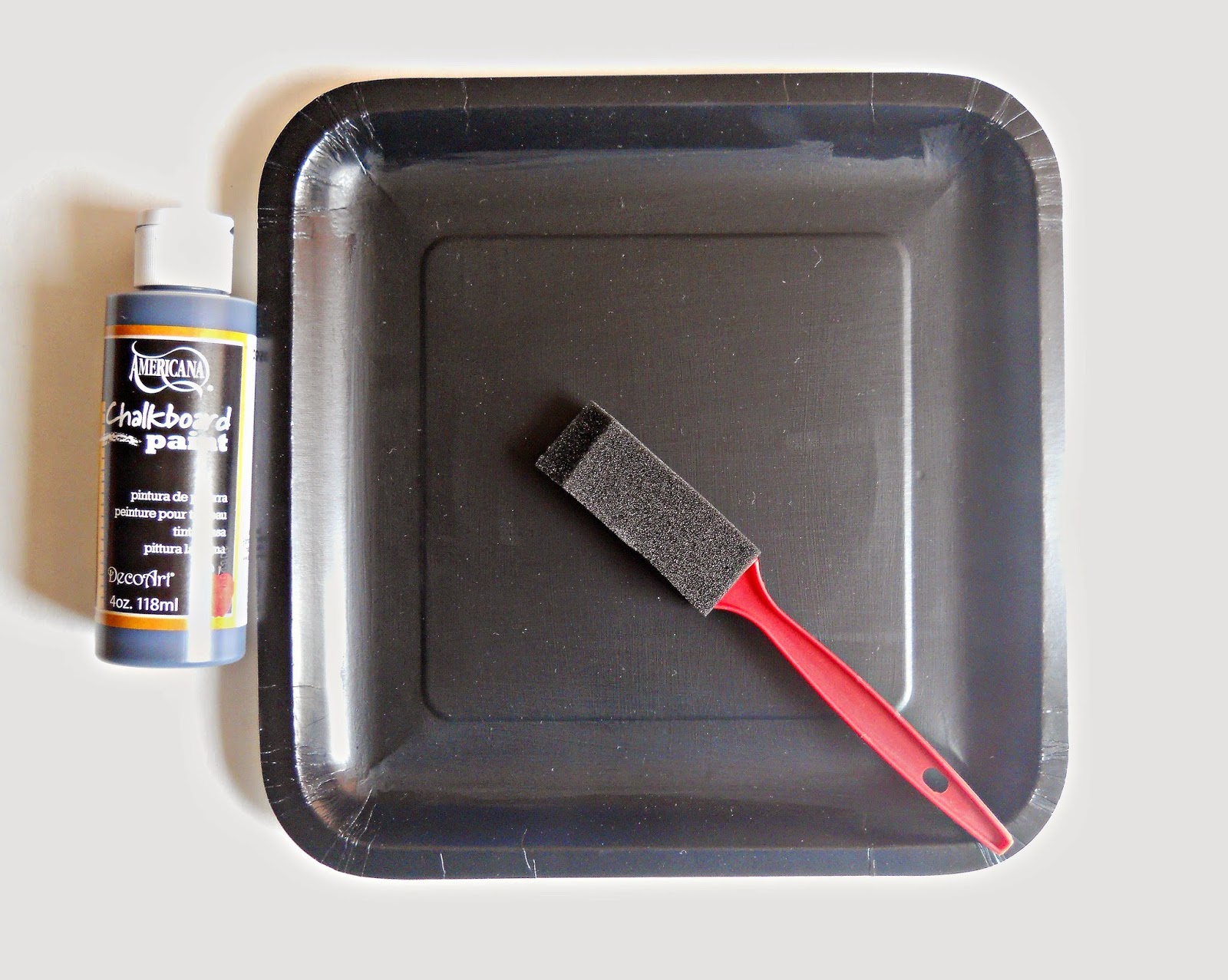 Paper Plate Chalkboard Wall DIY Running With A Glue Gun