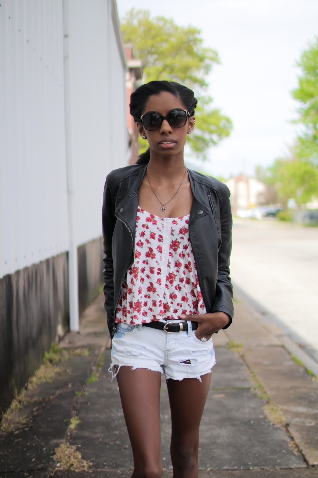 How to Style a Black Moto Jacket for Spring This is Wore A St