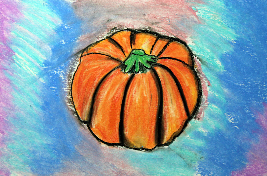 Clippings from the Studio Floor Chalk Pastel Pumpkins