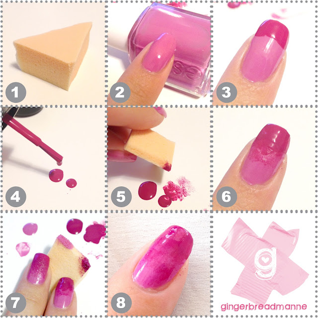 gingerbreadmanne ♥: Sponge nail art: Mini tutorial for gradient nails