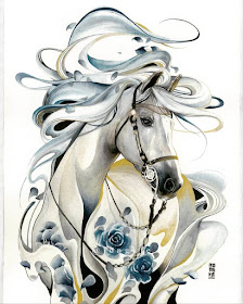 12-Golden-Mist-Horse-LR-Mulyono-Watercolor-Paintings-www-designstack-co