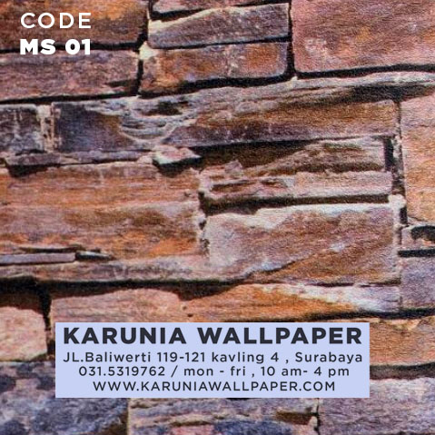 jual wallpaper batu bata merah