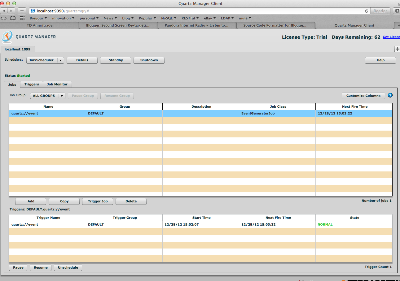 Second Screen Retargeting Use Quartz Manager to monitor Quartz jobs