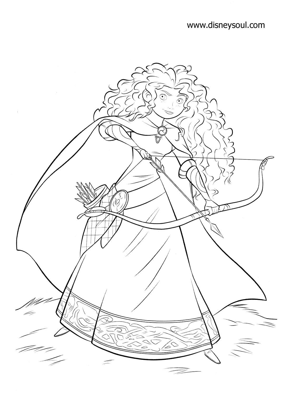 Princesas Disney: Dibujos para colorear de "Brave"