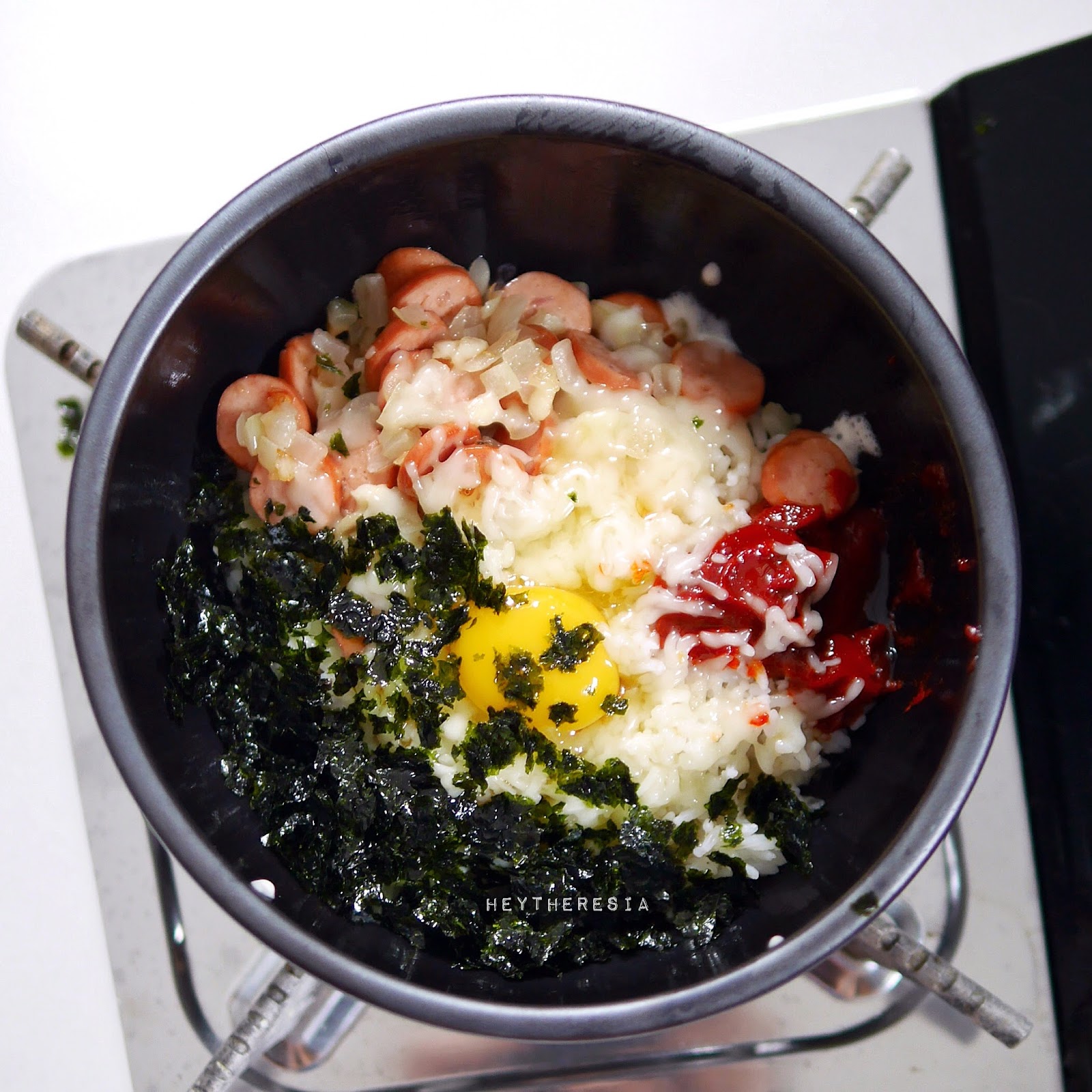 Resep Hot Stone Rice Bowl with Cheese Korean Style HeyTheresia