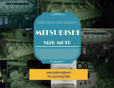 Mitsubishi, S12R, MPTA, MPTK, marine, generator, sale, used, second hand, good condition, ship machinery, supplier, seller, stock, buy, spare parts, new, unused, pre owned, reconditioned,
