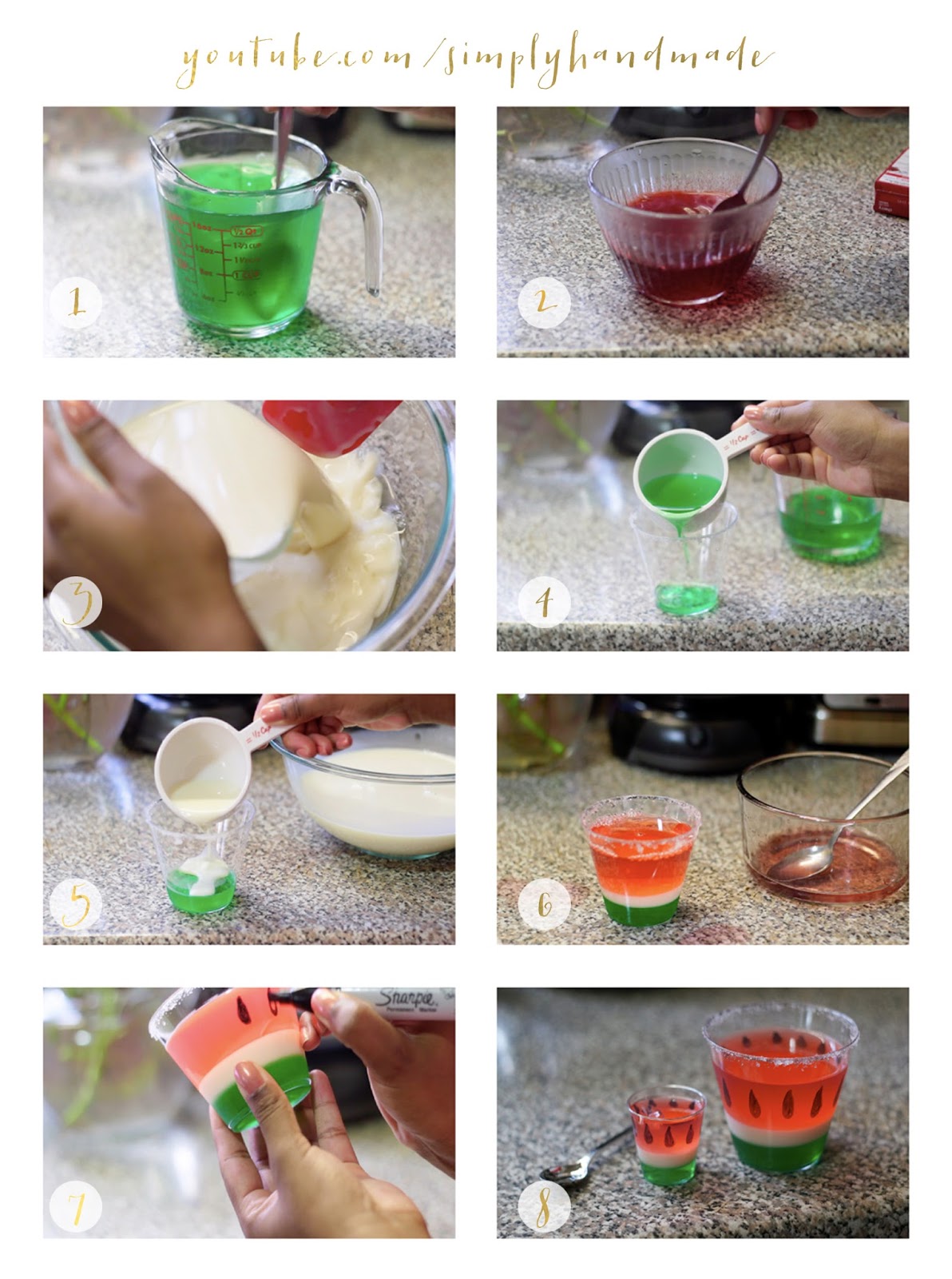 Simply Handmade DIY Watermelon Cups