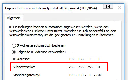 Erklärung: IP Adresse, Subnetzmaske, Subnetz und Standardgateway