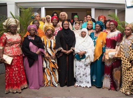 IN PICTURES: Aisha Buhari Hosts Former First Ladies, Others At Aso Villa