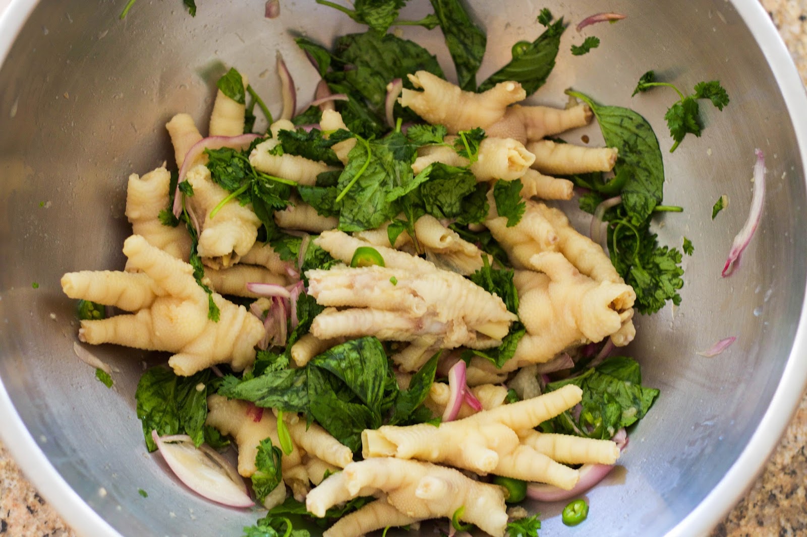 Spicy Chicken Feet Salad Ma Nutrition