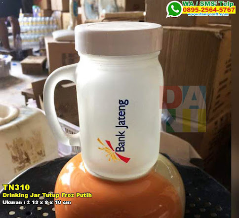 Drinking Jar Tutup Froz Putih