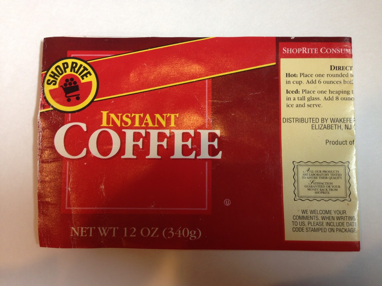 The Market Report Memorabilia ShopRite Coffee