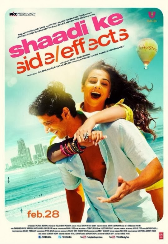 Complete cast and crew of Shaadi Ke Side Effects (2014) bollywood hindi movie wiki, poster, Trailer, music list - Farhan Akhtar and Vidya Balan