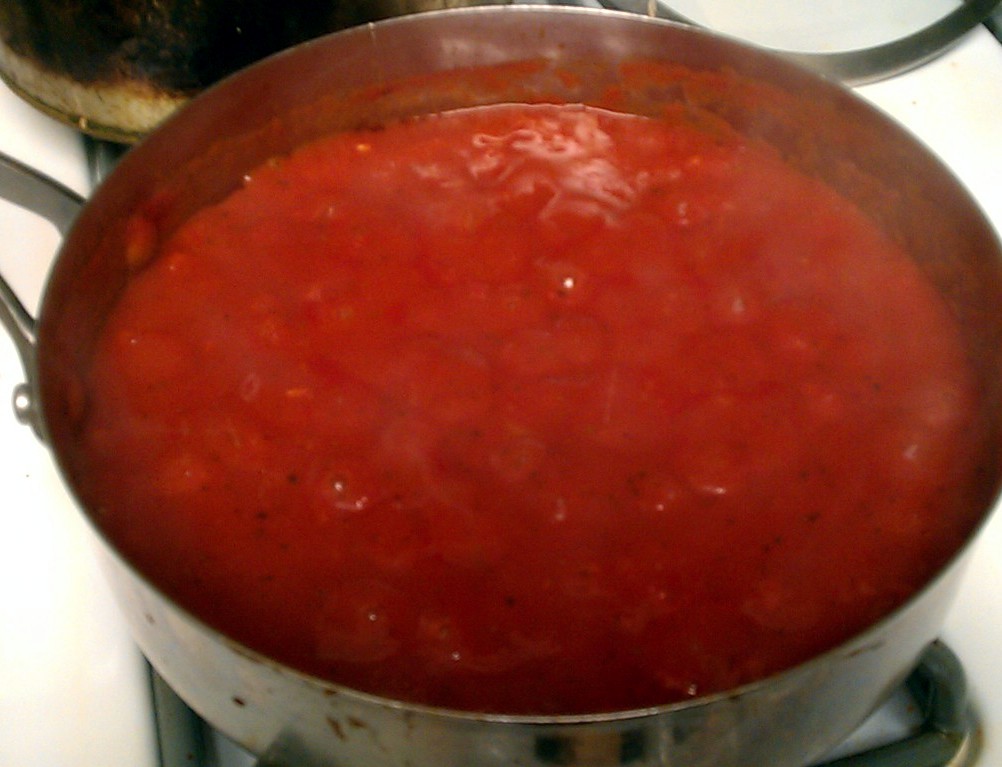 Kissing the Cook Bloody Mary Sauce with Bucatini Pasta