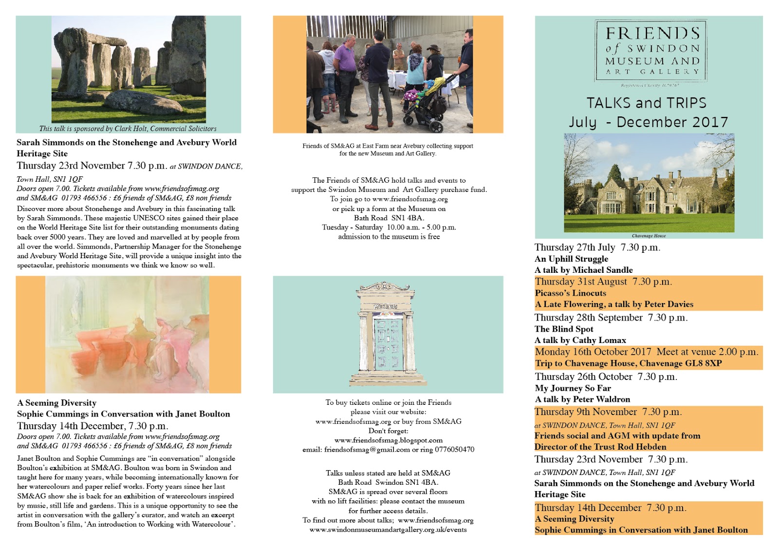 friends of swindon museum art gallery new talks and trips flyer museum flyer gallery opening